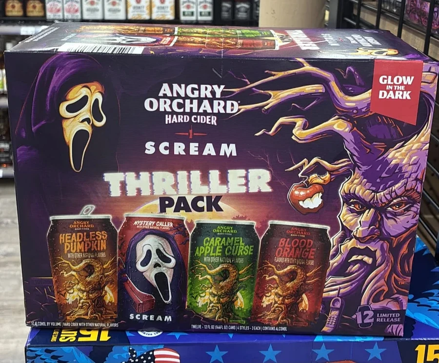 Angry Orchard Hard Cider Scream Thriller Pack, glow in the dark limited release